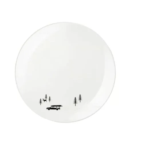 ASA [A] Dessertteller, skidding Xmas D. 20,5 cm, H. 2,2 cm in weiß von ASA