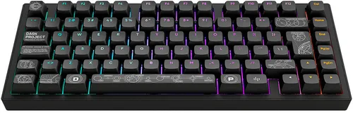 Dark Project ALU Terra Nova Black - DE Gaming-Tastatur - Mechanische, kabellose Gaming-Tastatur mit dynamischer Beleuchtung und leisen, programmierbaren Tasten für ein optimales Spielerlebnis.