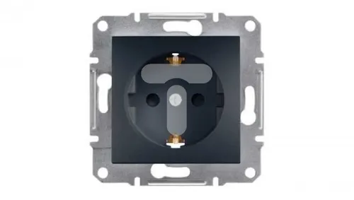 ASFORA Gniazdo pojedyncze SCHUKO z przesł. bez ramki antracyt EPH2900271