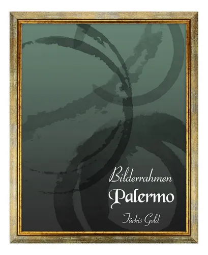 Bilderrahmen Palermo 32x45 cm in Türkis Gold aus Holz in grün von OTTO