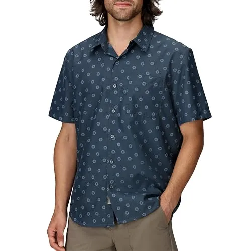 Marmot Airexchange UPF 40 Novelty Kurzarmhemd XL - Funktionales Wanderhemd für Herren mit UPF 40 Sonnenschutz, innovativem AirExchange-Material für Atmungsaktivität und schneller Trocknung – ideal für Outdoor-Abenteuer.