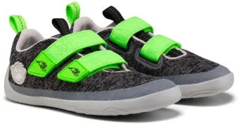 AFFENZAHN Happy Panther Barfußschuh Kinder grau 28 - Sneaker für Kinder, atmungsaktive Materialien und flexible Sohle für ein natürliches Laufgefühl, ideal für kleine Abenteurer.