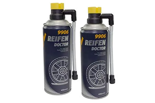 MANNOL Reifen Doktor Pannenspray Reifendicht 2 Stück á 450 ml