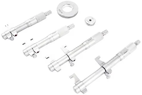 Dasqua 4911-8125 Innenmikrometer-Set 5-100 mm - Präzises Innenmikrometer-Set mit einem Messbereich von 5-100 mm und einer Ablesung von 0,01 mm, ideal für genaue Messungen in der Metallbearbeitung.