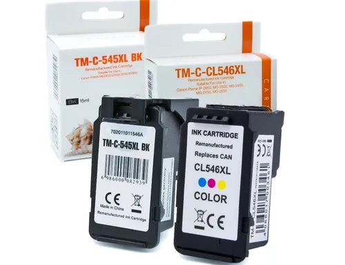 Kompatibel Canon PG-545 XL, CL-546 XL Multipack 4-Farben (Schwarz, Tintenpatrone (3355)