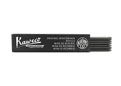 Kaweco Graphitminen 2.0 mm Schwarz HB 24 Stück I Ersatz-Bleistiftminen für Druckbleistift oder Drehbleistift I Grafit-Minen 2.0 mm