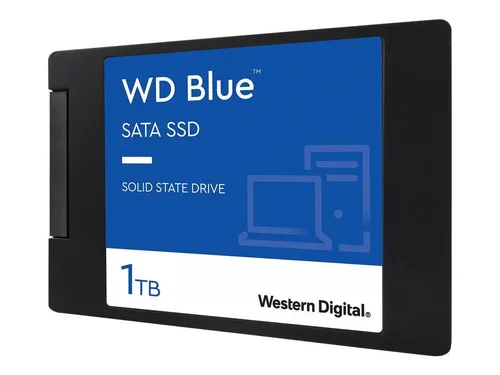 WD Blue SATA SSD 1 TB - Hohe Zuverlässigkeit und Geschwindigkeit - Festplatten mit 1 TB, Lesevorgänge bis zu 560 MB/s und stoßsicher. Ideal für Gaming und kreative Anwendungen, mit WD F.I.T. Lab-Zertifizierung für höchste Qualität.