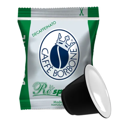 CAFFÈ BORBONE RESPRESSO - ENTKOFFEINIERT - Box 50 NESPRESSO KOMPATIBLE KAPSELN