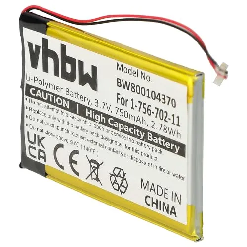 vhbw Akku Ersatz für Sony LIS1374HNPA für MP3-Player Musik Player (750mAh, 3,7V, Li-Ion)