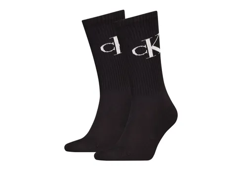 Calvin Klein Jeans Socken CKJ MEN SOCK 2P MONOGRAM (2-Paar, 2 Paar) mit verstärkter Ferse, komfortable Frotteesohle