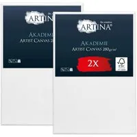 Artina Keilrahmen Leinwand Akademie 20x20cm 2er Set von Artina