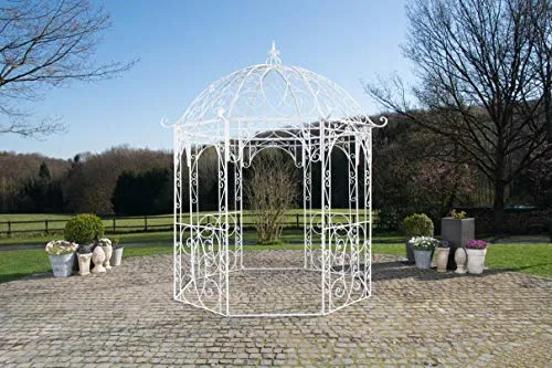 CLP Rosenpavillon Leila I - Eleganter Rankpavillon aus Eisen - Pavillon im Jugendsstil, robust und ideal für Kletterpflanzen. Schaffen Sie ein lauschiges Plätzchen in Ihrem Garten und genießen Sie entspannte Sommerabende.