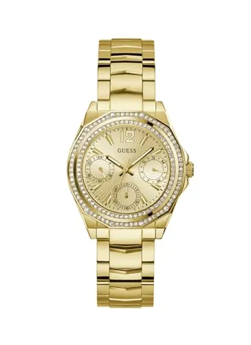 Guess GW0685L2 Armbanduhr - Sportliche Damen Armbanduhr mit Datumsanzeige, wasserdicht bis 50 m, aus Edelstahl und mit 2 Jahren Herstellergarantie. Ideal für jeden Anlass!