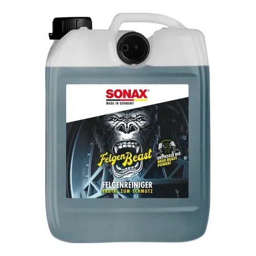 Sonax Felgenbeast Felgenreiniger 5L - Effektive Felgenpflege - Reiniger für Stahl- und Leichtmetallfelgen, entfernt hartnäckige Verschmutzungen mühelos und sorgt für strahlenden Glanz.