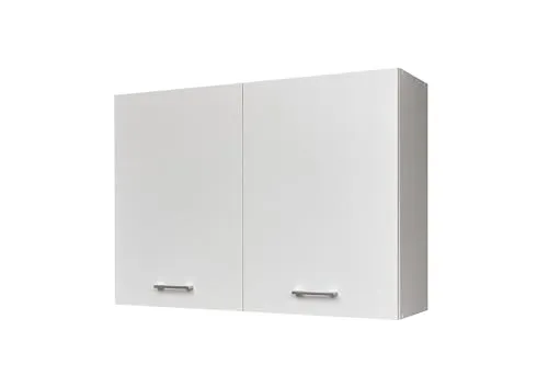 möbelando Hängeschrank >Wow< in Weiß matt - 100x72x31 cm - Küchenhängeschrank in modernem Weiß mit 2 Fächern für optimalen Stauraum, ideal für eine ordentliche Küche. Einfache Montage für Anfänger inklusive Montage-Material.