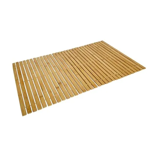 21Bamboo Premium Bambus Badvorleger – Natürliche, rutschfeste Badezimmermatte 50x80 cm, Feuchtigkeitsresistent & Pflegeleicht – Elegantes Design für Dusche, Wanne und Waschbecken