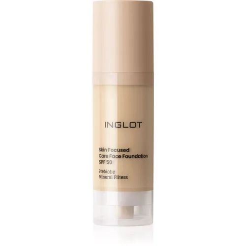 Inglot Skin Focused Care Face Foundation SPF 50 deckendes Make-up SPF 50 Farbton 301 Light Olive 30 ml