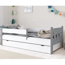 Kids Collective Kinderbett 80x160 | 80x180 | 90x200 cm - Kleinkindbetten mit Schublade und Rausfallschutz, ideal für Kinder von 4 bis 18 Jahren. Hochwertige Verarbeitung und maximale Sicherheit dank geprüfter Materialien.