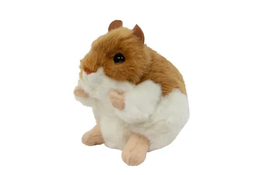 Teddys Rothenburg Kuscheltier Goldhamster 13 cm sitzend braun/weiß Plüschhamster