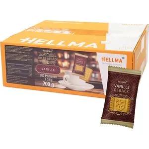 Hellma Kekse edles Gebäck Vanille, einzeln verpackt, 700 g, 200 Stück