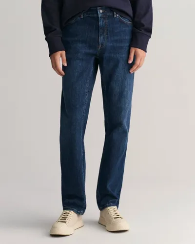 GANT Herren Regular Jeans, Dark Blue Worn in von GANT
