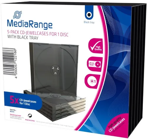 CD-Hüllen Jewelcase 100 Stück - DVD Leerhülle - CD-Hüllen für die sichere Aufbewahrung von CDs, DVDs und BluRays. Mit Platz für Booklets und schützendem Kunststoffmaterial. Ideal für Ordnung und Schutz!