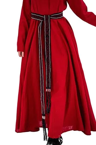 Leonardo Carbone® Unisex Wikinger Gürtel Caja - Verstellbarer Mittelalter Gürtel - Entdecke den stufenlos verstellbaren Wikinger-Gürtel Caja aus 100% Baumwolle. Mit breitem Design und authentischem Muster, ideal für Kostüme bei LARP-Events oder Mittelaltermärkten. Setze Akzente in deinem Outfit!