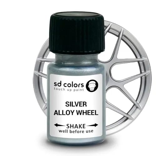 SD COLORS Ausbesserungslack, Lackstift, Silber, 15 ml, für die Reparatur von für Silberscheiben