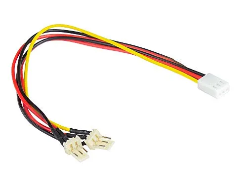 Lüfter-Y-Adapterkabel, 3-pin Bu. an 2 x 3-pin St., Good Connections®