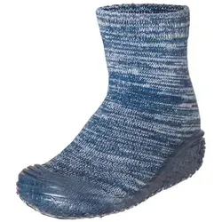 Playshoes Hausschuh-Socke gestrickt, Unisex-Kinder Hohe Hausschuhe, Blau (Marine 11), 22/23 EU (6 Child UK)