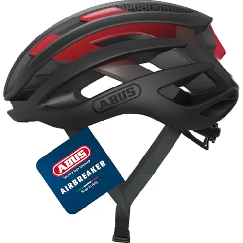 ABUS Rennradhelm AirBreaker - High-End Fahrradhelm für Radsport - Fahrradhelme für professionelle Radsportler: Leichter In-Mold Helm mit optimaler Belüftung und individuellem Sitz – inklusive 12 Monate kostenfreiem Helmschutz von Allianz.