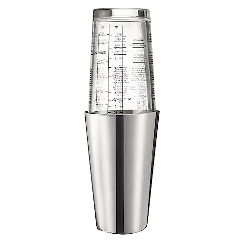 Westmark Boston Shaker Boogie – Cocktail Shaker mit Skala, professioneller Cocktail-Mixer, Bar Zubehör, inkl. Rezepte zum Mixen von Margarita und mehr – Edelstahl, 350 ml