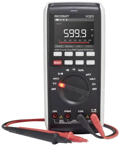 VOLTCRAFT VC 831 Digital Multimeter - Spannungsprüfer mit winkelunabhängigem TFT-Display, Neodym-Magneten für sicheren Halt und individuell konfigurierbaren Funktionen. Ideal für Handwerker und Techniker!