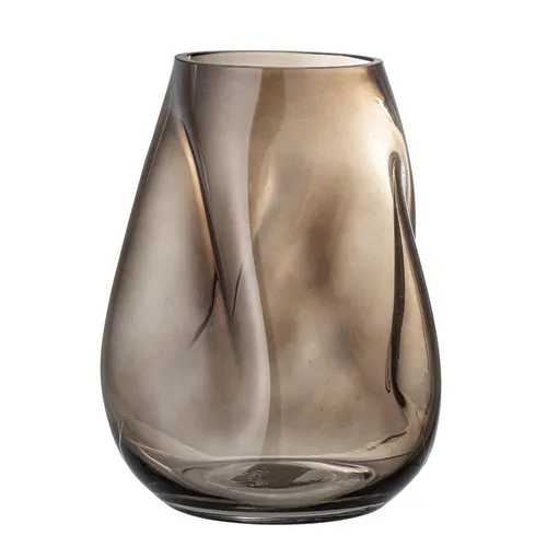 Bloomingville Ingolf Vase 19,5 x 26 x 18 cm - Stilvolle Dekovase aus Braunem Glas - Blumentöpfe & Vasen, elegantes Design und perfekte Ergänzung für jedes Zuhause.