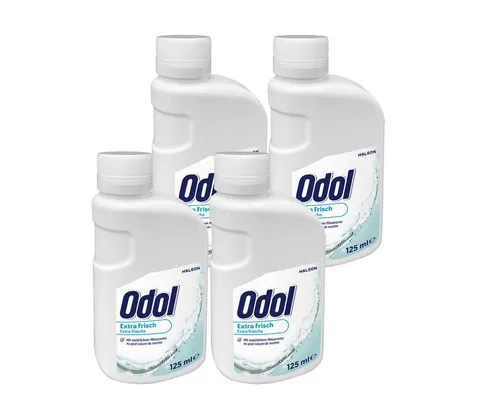 Odol Mundwasser extra frisch 125ml - 4er Pack - Handzahnpflege mit natürlichem Minzaroma für ein frisches Mundgefühl. Ideal für die tägliche Mundhygiene und ein langanhaltendes Frischeerlebnis.