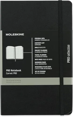 Moleskine PROPFNTB3HBK Large Pro Hard Notebook - Hochwertiges A5 Hard Cover Notizbuch mit 240 Seiten, perfekt für kreative Köpfe und professionelle Notizen. Modernes Design für stilbewusste Nutzer.