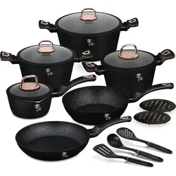 Berlinger Haus Geschirrset 15-TLG. Black Rose Collection von Berlinger Haus