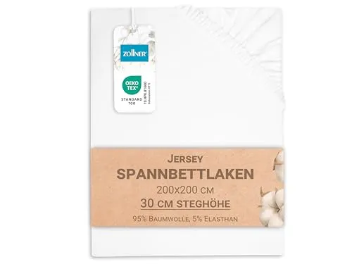 ZOLLNER Spannbetttuch 200x200 cm