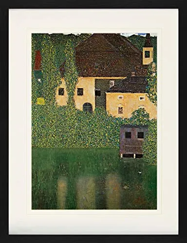 1art1 Gustav Klimt Poster Schloss Kammer Am Attersee I, 1910 Gerahmtes Bild Mit Edlem Passepartout | Wand-Bilder | Im Bilderrahmen 80x60 cm