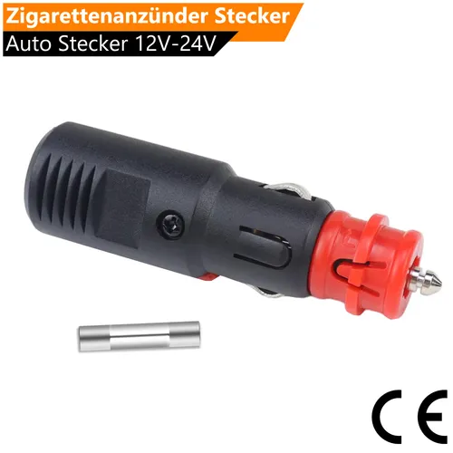 Universal Zigarettenanzünder Stecker 6V 12V 24V mit Sicherung für Auto LKW PKW
