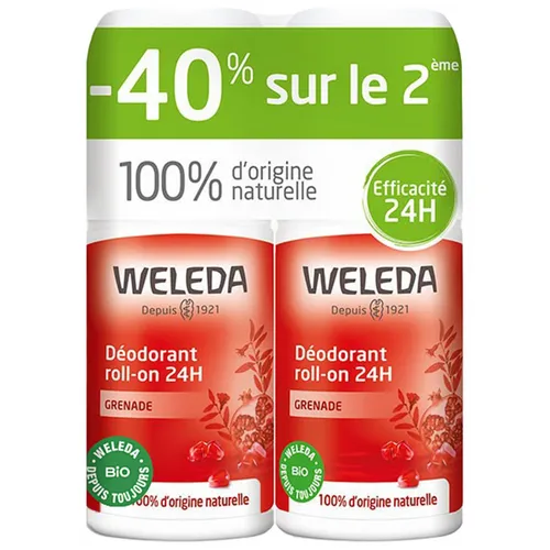 Weleda Roll-on 24H Granatapfel Deodorant Packung 2 x 50 ml ist ein Deodorant, da