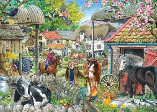House of Puzzles Puzzle Horseshoe Farm 250 XL Teile Bauernhof
