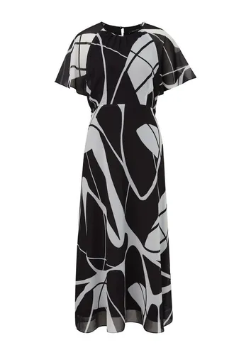 Comma Chiffonkleid mit Allover-Druck schwarz 34 von comma,