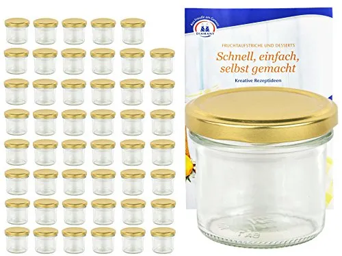 MamboCat 48er Set Sturzgläser 125 ml mit goldenem Deckel von MamboCat