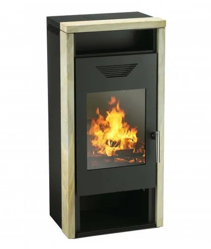 Kaminofen Wamsler KF 101 Yara 8 kW - Kaminofen aus Stahl und Sandstein, leistungsstark mit 8 kW, ideal für gemütliche Wärme und stilvolle Akzente in Ihrem Wohnraum.