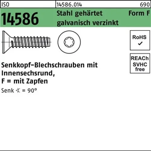 100er PACK(Stk)  014586001040048090 Senkblechschraube ISO 14586 m.Innensechsrund