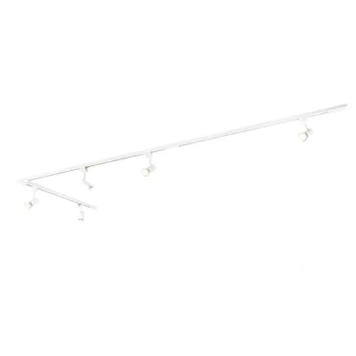 QAZQA Modernes Schienensystem Komplettset mit 5-flammigen Spots - Deckenspot mit flexiblen, einstellbaren Strahlern - ideal für modernes und minimalistisches Wohnen. Perfekt für Esszimmer, Büro und mehr!