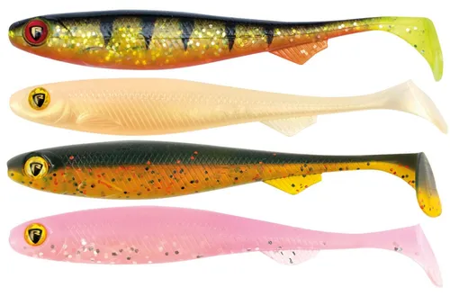 Fox Rage Kunstköder Fox Rage UV Slick Shad Mixed Colour Pack - 4 Gummifische