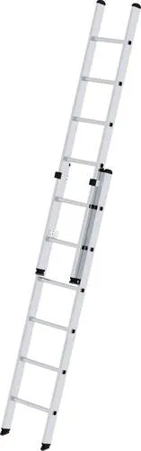 Schiebeleiter 2x6 Sprossen, vielseitig einsetzbar - Leitern, ideal für hohe Arbeiten mit einer maximalen Ausziehtiefe von 2960mm, platzsparend und stabil.