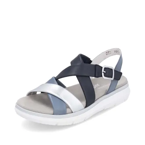 Remonte Damen Riemchensandalen D2K53, bequeme Sommerschuhe für Frauen - Kategorie: Wanderschuhe, ideal für den Sommer mit losem Einlegesohle und bequemem Klettverschluss für optimalen Tragekomfort.